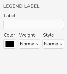 Screenshot of the Legend Panel in General Options.