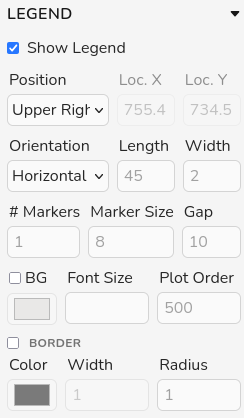 Screenshot of the legend panel.