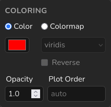Filter coloring panel with solid-color mode selected