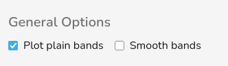 screenshot of the general options for plain electronic band structure